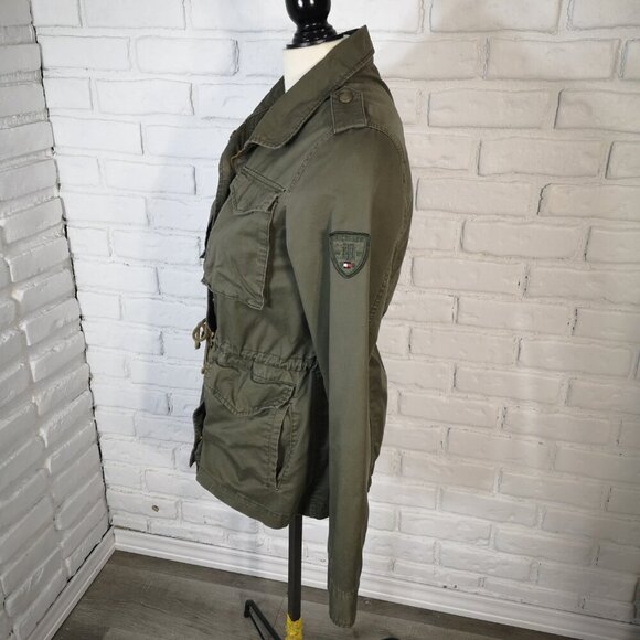 Tommy Hilfiger Ladies Size XS Army Green Zipper & Snap Closure Casual Jacket - Picture 4 of 15